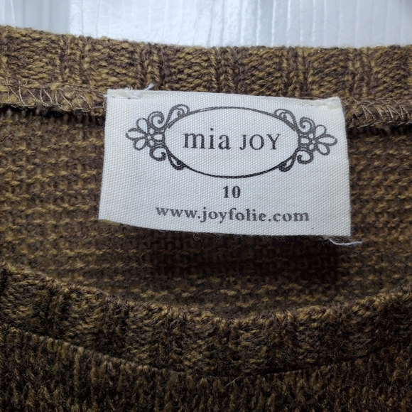 Joyfolie Tiegan Sweater Ruffle Sleeve Sz 10 Mia Joy - Picture 7 of 7